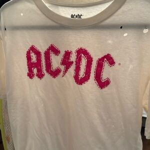 AC/DC t shirt, worn looking with man made holes. See pictures.